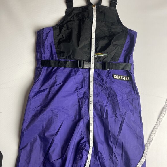 VTG Gore-Tex Bibs snowpants chlorophylle CANADA MADE Men Sz S 90s Purple Retro - Picture 7 of 16